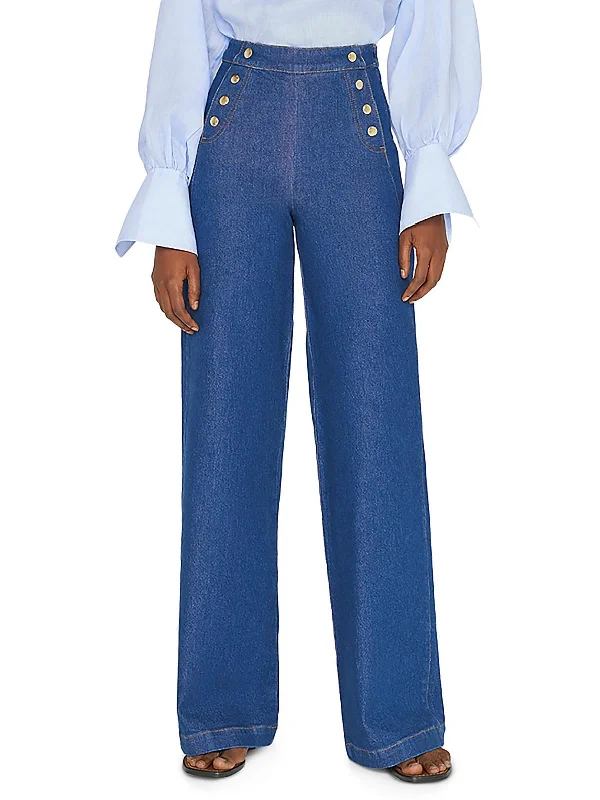 Womens Sailor High Rise Wide Leg Jeans